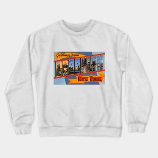 Greetings from Brooklyn, New York - Vintage Large Letter Postcard Crewneck Sweatshirt